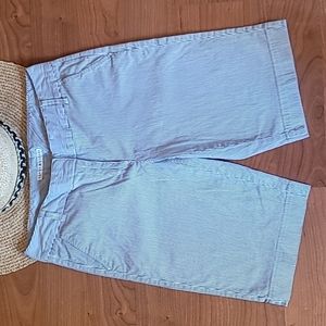 TOMMY HILFIGER Blue and White Pinstripe Bermuda Shorts Size 8